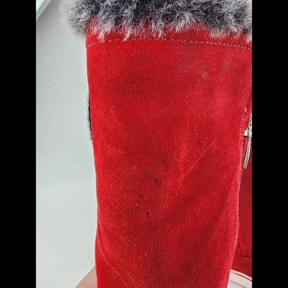 Santana Canada Maximo Snow Boot US 8 M Women's Red Platform Snow Pull-On Booys - Picture 11 of 15